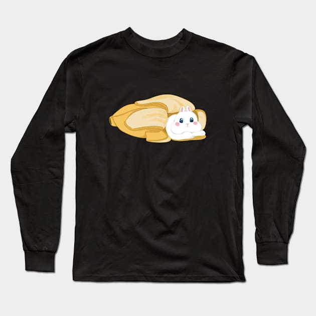 Rabbit pop up inside banana _ Bunniesmee Long Sleeve T-Shirt by GambarGrace